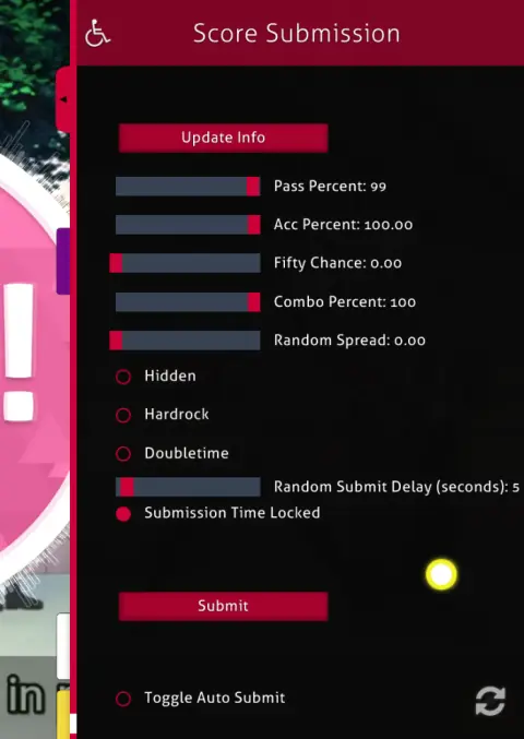 AQN V2's Score Submission panel